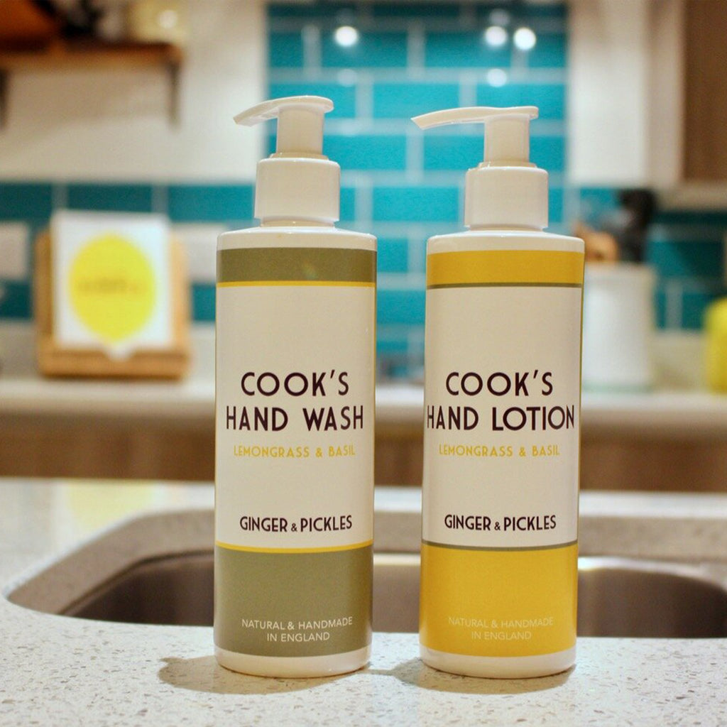 Cook's hand wash and hand lotion. 